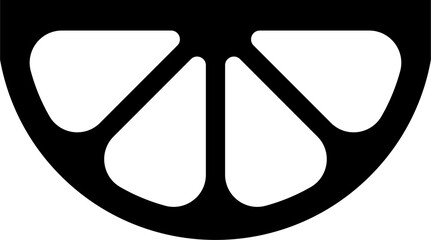 Single slice of orange, lemon, lime, and grapefruit line icon in linear style isolated on white background. Pictogram symbol and illustration for logo. Thin black line vector.