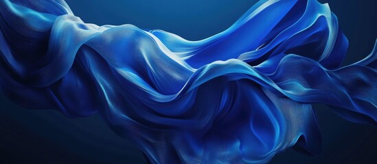 Fototapeta premium Abstract blue background with 3D rendering illustration