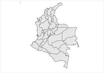  Colombia Map Quick Silver Color Background white Made with Adobe Illustrator