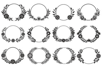 This collection features vintage-inspired floral frames, enhancing your designs with their ornate borders and round shapes, creating a beautiful and decorative element.