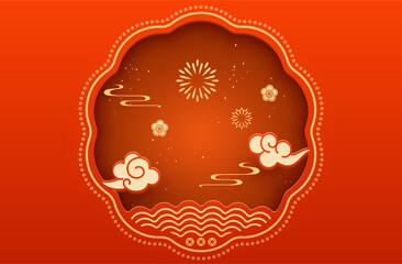 Chinese New Year Spring Festival poster template, greeting cards and banners