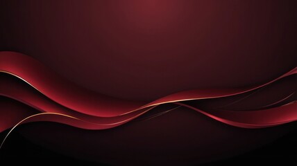 Fototapeta premium Background Dark Red and Black with thin gold in Wave Abstract Vector