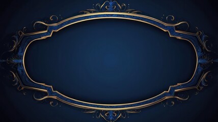 Background Dark Blue in Wave Abstract Vector with elegant frame