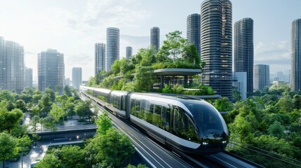 Naklejka premium Artificial Intelligence Enhancing Digitalization in Urban Development, Streamlining Paperwork, Optimizing Transportation Systems, and Making Cities Smarter with Advanced Technology Solutions.