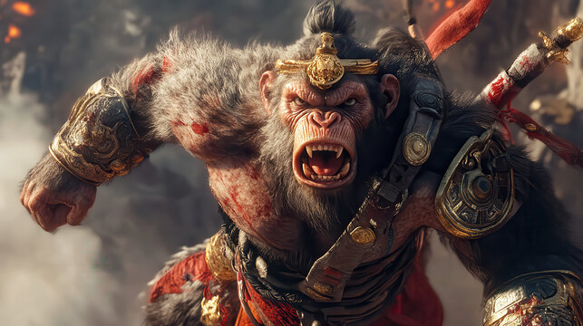 monkey king journey to west chinese lore classic background thumbnail 