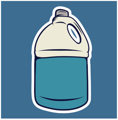 Plastic bottle vector illustration. Vector image of a bottle. Household chemicals