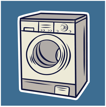 recommend clip art: Washing Machine vector Design Illustration on Color Background.