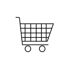 shopping cart silhouette icon design template

