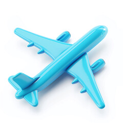 Obraz premium 3D Icon of Airplane Isolated on White Background