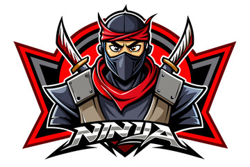 ninja esport logo ilustration 
