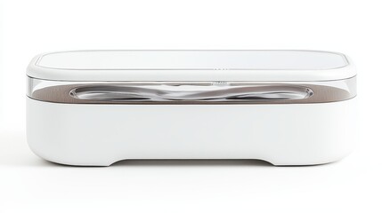 Modern White Plastic Storage Container with Lid