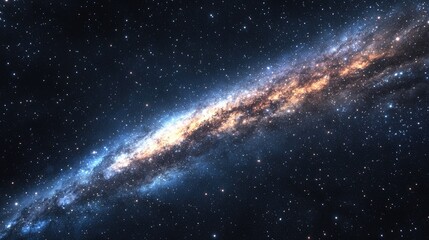 Fototapeta premium Beautiful stars in the sky and the Milky Way depicted in 3D cartoon rendering showcasing a galaxy filled with brilliance