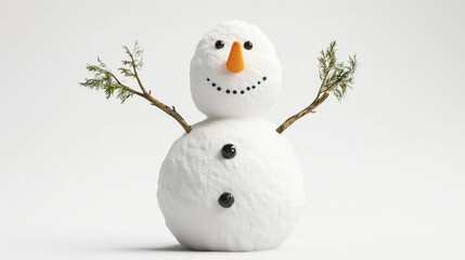 snowman isolated on white background