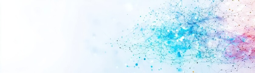 Business presentation with holographic graphics,  white background, high resolution