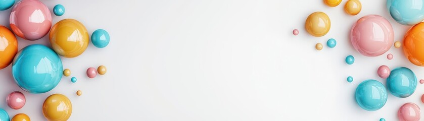 Creative business presentation with 3D graphics,  white background, high resolution