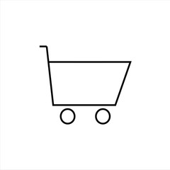 shopping cart silhouette icon design template
