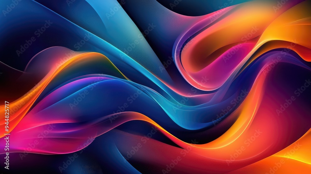 Poster abstract background design with a blend of vibrant colors and dynamic shapes creating an eye catchin