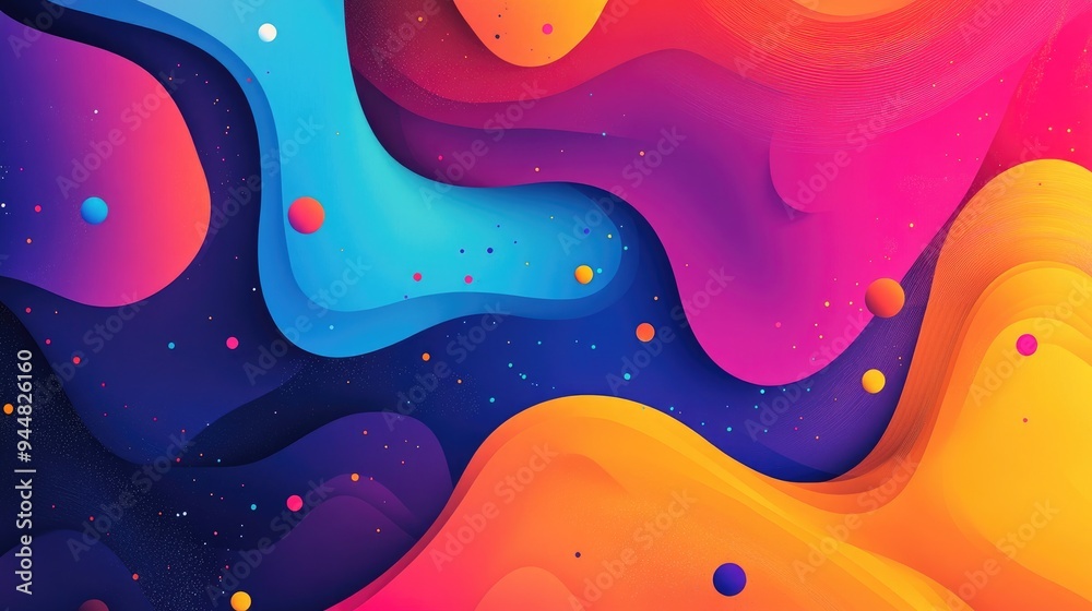 Poster Abstract background with vibrant colors and dynamic shapes creating a visually appealing and modern design suitable for various projects