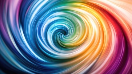 Color Spin series Vibrant rainbow swirl background illustrating themes of color and dynamic motion