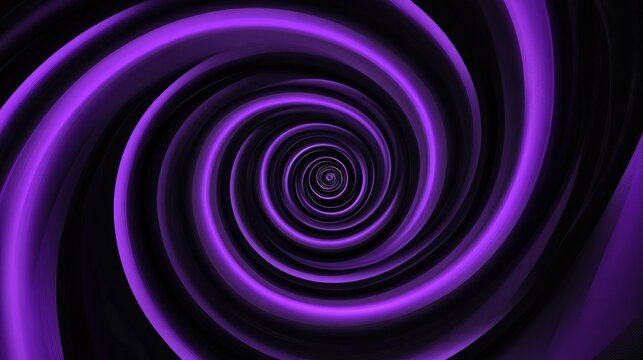 Black and purple abstract vortex spiral wallpaper with hypnotic optical illusion effects Features concentric lines and a dynamic rotating background