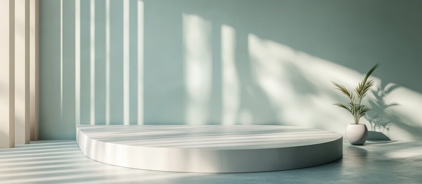 3D rendering of an abstract platform for showcasing products