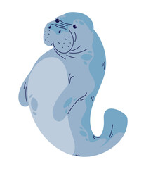 manatee sea animal cartoon