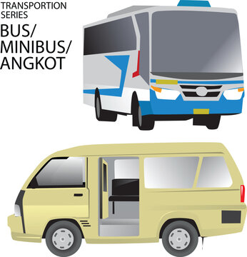 Bus and local transportation angkot