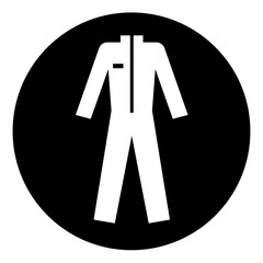 ISO mandatory safety signs_wear protective clothing_symbol and pictogram only_black and white edition	
