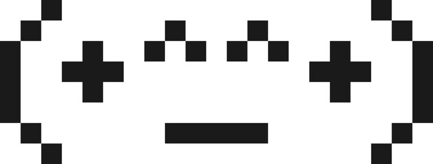 Pixelated Emoticon Retro Element