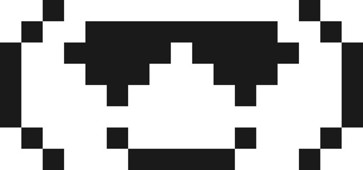 Pixelated Emoticon Retro Element