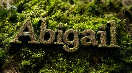 Moss personalized name postcard perfect for decor.