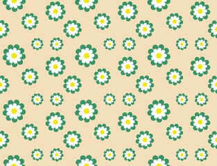 A charming seamless pattern featuring classic floral elements Perfect for holiday-themed designs, wrapping paper, textiles, and festive decorations. The pattern captures the joyful spirit of floral, w