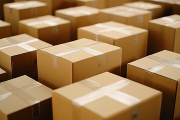 Fototapeta premium A Sea of Shipments: Ready for Distribution 
