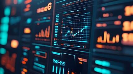 Obraz premium Futuristic 6G Network Map with Real-Time Automation and Data Visualization on a Minimalist User Interface