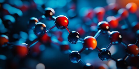a molecular model of a complex organic compound, highlighting the three-dimensional structure and functional groups
