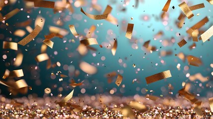 Dazzling Glitter Confetti Swirls in Captivating 3D