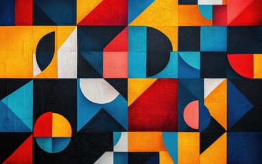 Vibrant Geometric Patterns on a Clean Background