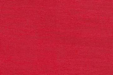 Textured red fabric, showcasing a fine weave pattern. The vibrant red color adds a bold and lively touch, suitable for various design applications.