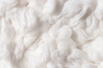Soft, fluffy batting white cotton fibers, creating a textured background. The fibers are light and airy, giving a sense of comfort and warmth.