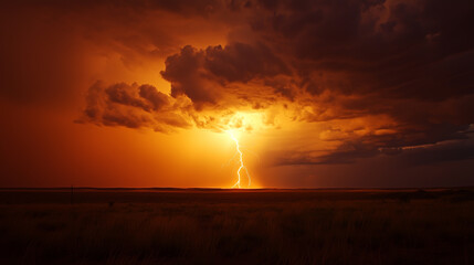 Sunset Lightning