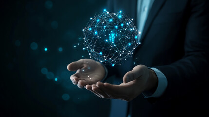 Businessman integrates AI into search engines for better data-driven decision-making