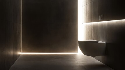 Modern Bathroom Design with Minimalist Lighting