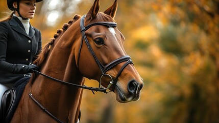 Obraz premium Horse Rider in Autumn