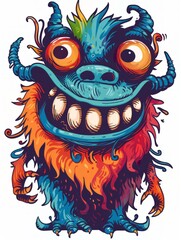 Fototapeta premium Doodle Art Illustration for Merchandise Clothing, Fashion Textile, Sport Apparel and Clothes Design Printing, Street Art Graffiti Pattern, Colorful Streetwear Design Bundle.