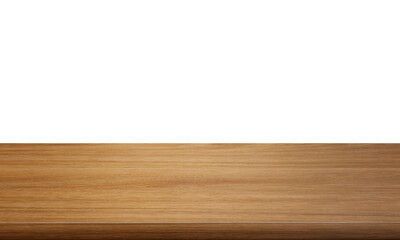 empty wooden table front view isolated PNG transparent
