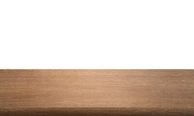 empty wooden table front view isolated PNG transparent