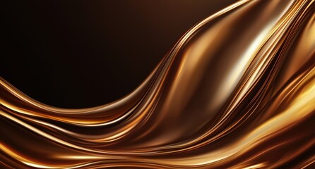 Fototapeta premium Elegant golden waves abstract background