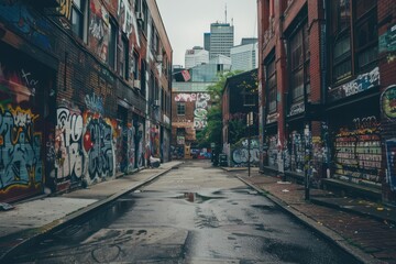 Fototapeta premium Graffiti Alley