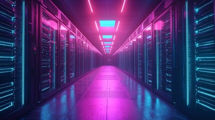 Fototapeta premium Efficient cloud storage solutions, digital vaults securely holding encrypted data, high-tech storage units connected through virtual pathways