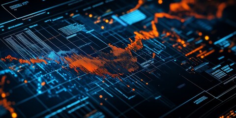 climate modeling software displaying predictions, with intricate data points and graphs representing future climate scenarios